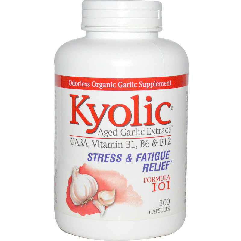 Kyolic, Средство для избавления от стресса и усталости 101, 300 капсул