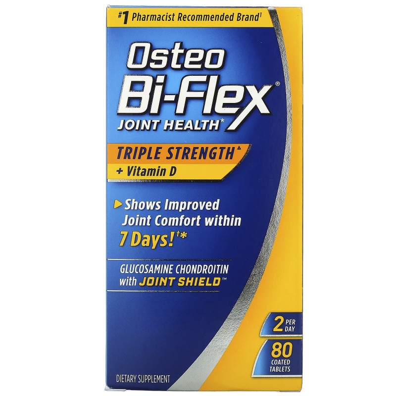 Osteo Bi-Flex, Joint Health, здоровье суставов, тройная сила с витамином D, 80 таблеток в оболочке
