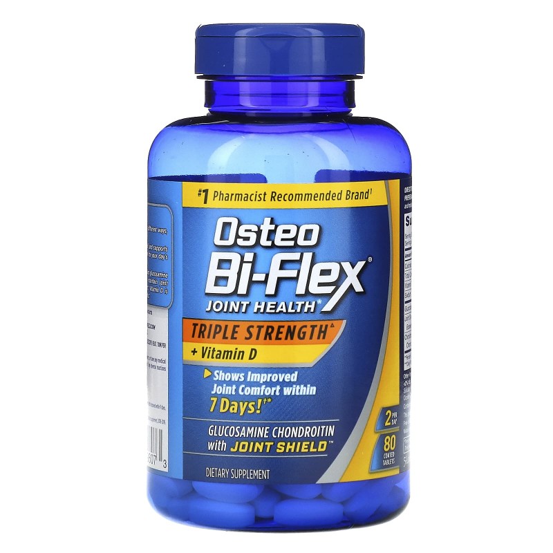 Osteo Bi-Flex, Joint Health, здоровье суставов, тройная сила с витамином D, 80 таблеток в оболочке