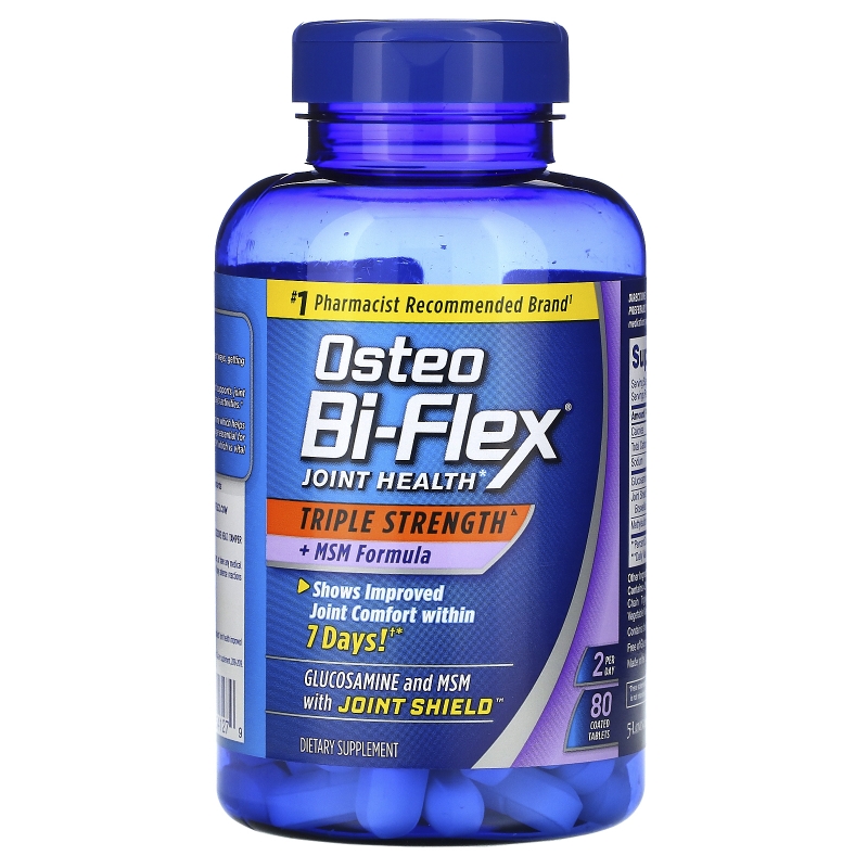 Osteo Bi-Flex, Здоровье суставов, тройная сила + формула MSM, 80 таблеток в оболочке