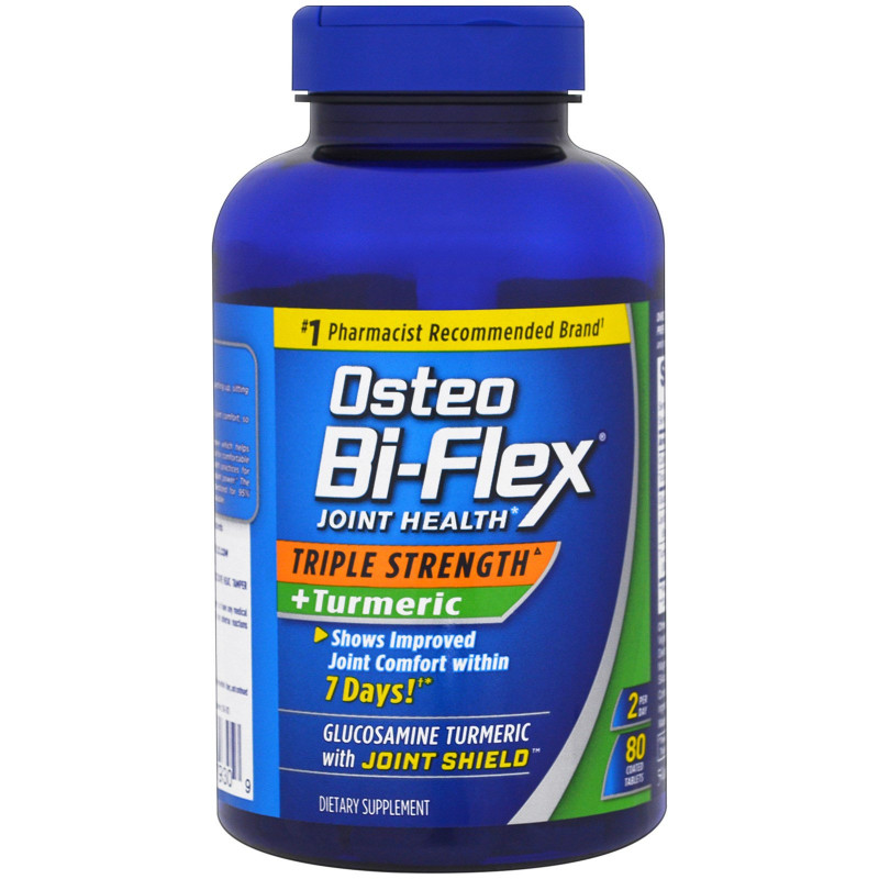 Osteo Bi-Flex, Здоровье суставов, тройная сила + куркума , 80 таблеток с покрытием