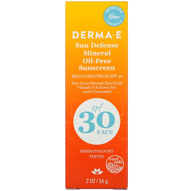 Derma E, Natural Mineral Oil-Free Sunscreen, SPF 30, 2 oz (56 g)
