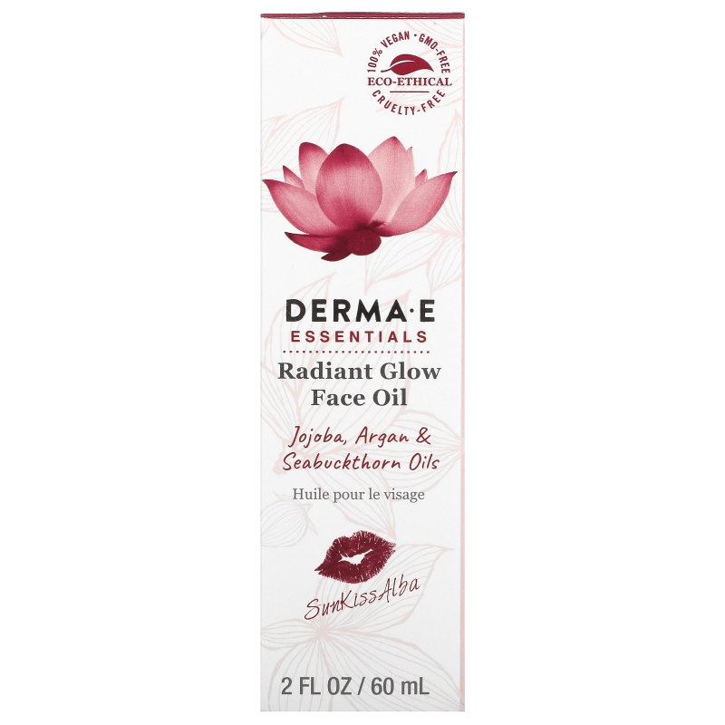 Derma E, SunKiss Alba, масло для красивого сияния на лице, жожоба, аргановое и облепиховое масла, 2 ж. унц. (60 мл)