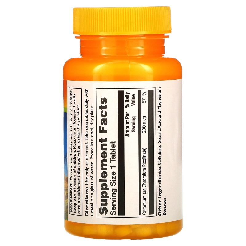 Thompson, Пиколинат хрома, 200 мкг, 60 таблеток