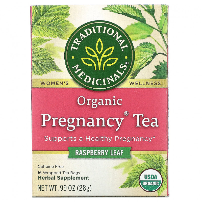 Traditional Medicinals, Women's Tea, Organic Pregnancy Tea, Caffeine Free, 16 Wrapped Tea Bags, .99 oz (28 g)