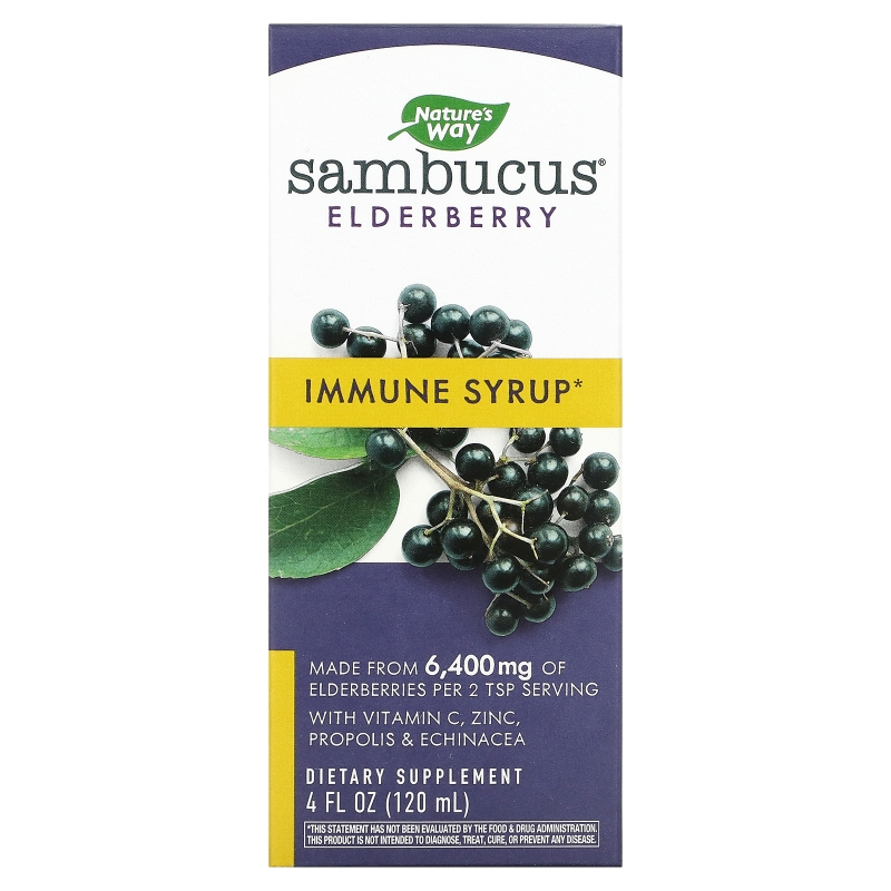 Nature's Way, Sambucus Immune, Elderberry Syrup, 4 fl oz (120 ml)