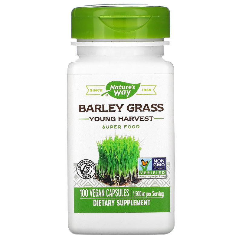 Nature's Way, Barley Grass, Young Harvest, 500 mg, 100 Vegetarian Capsules
