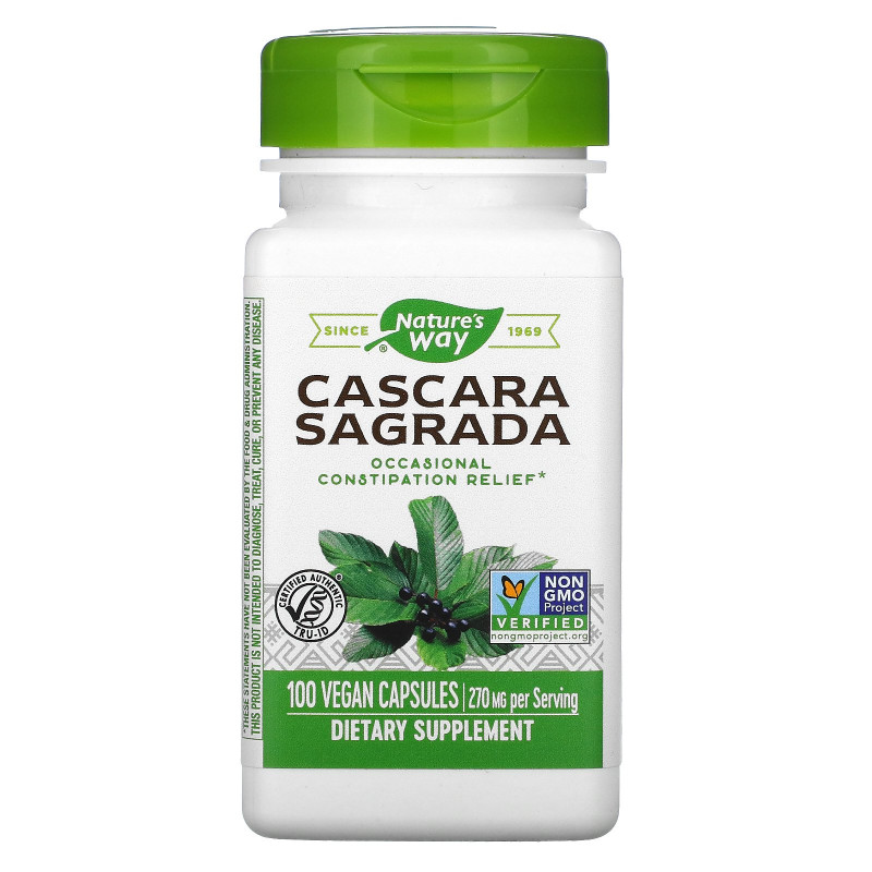 Nature's Way, Cascara Sagrada, 350 mg, 100 Vegan Capsules