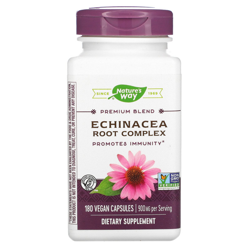 Nature's Way, Echinacea Root Complex, 450 mg, 180 Vegetarian Capsules