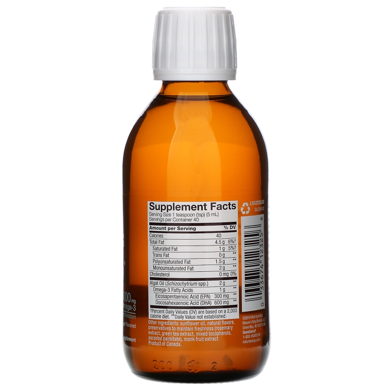 Ascenta, NutraVege, Omega-3 Plant, Extra Strength, Cranberry Orange Flavored, 1000 mg, 6.8 fl oz (200 ml)
