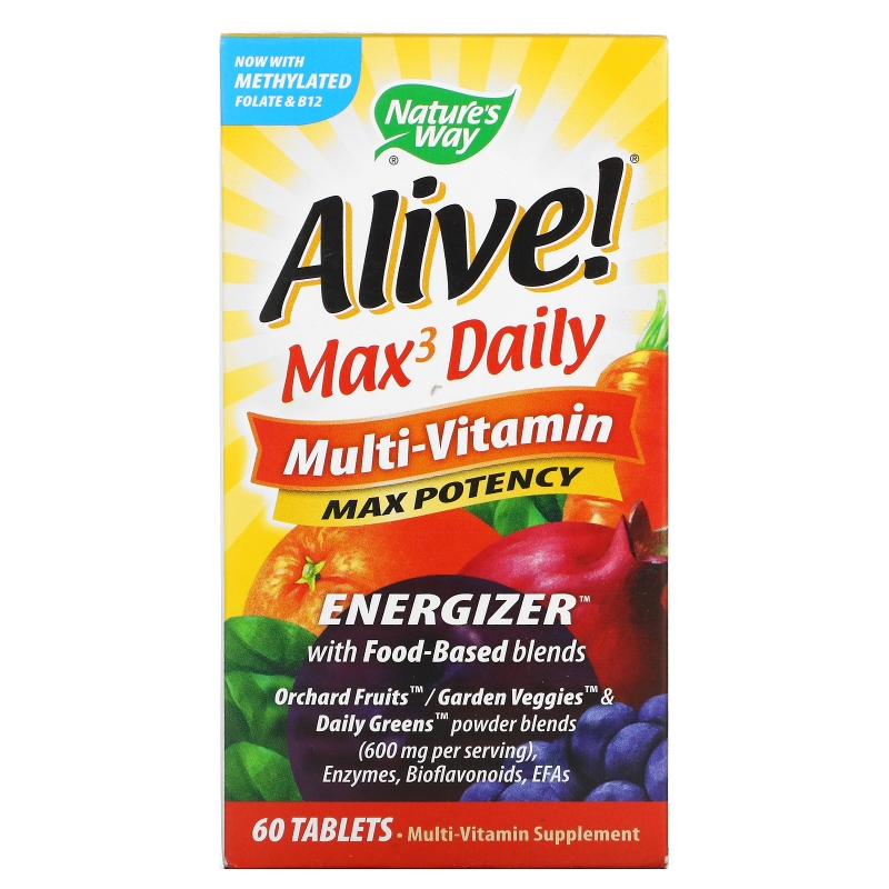 Nature's Way, Alive! Max3 Daily Multi-Vitamin, 60 Tablets