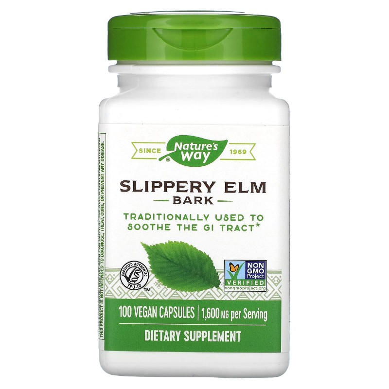 Nature's Way, Slippery Elm Bark, 400 mg, 100 Vegetarian Capsules