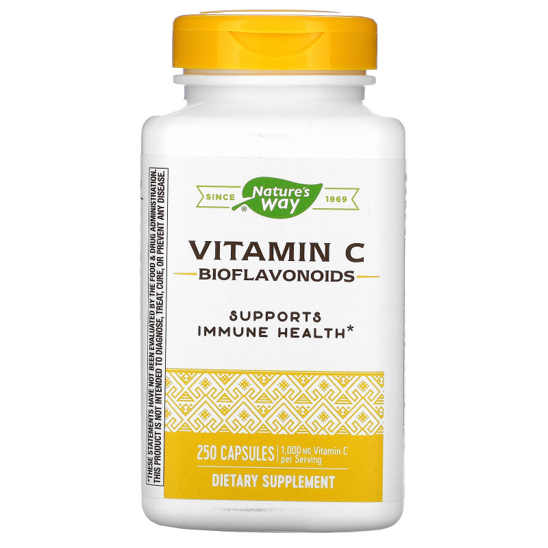 Nature's Way, Vitamin C with Bioflavonoids, 500 mg, 250 Capsules