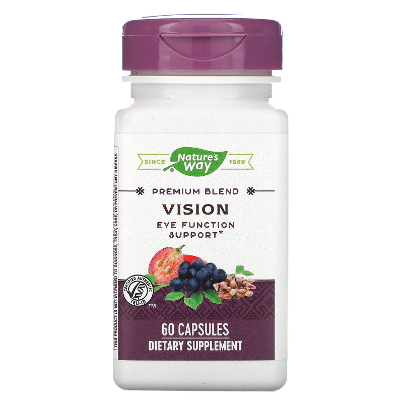 Nature's Way, Vision with Lutein & Bilberry, 60 Veg Capsules