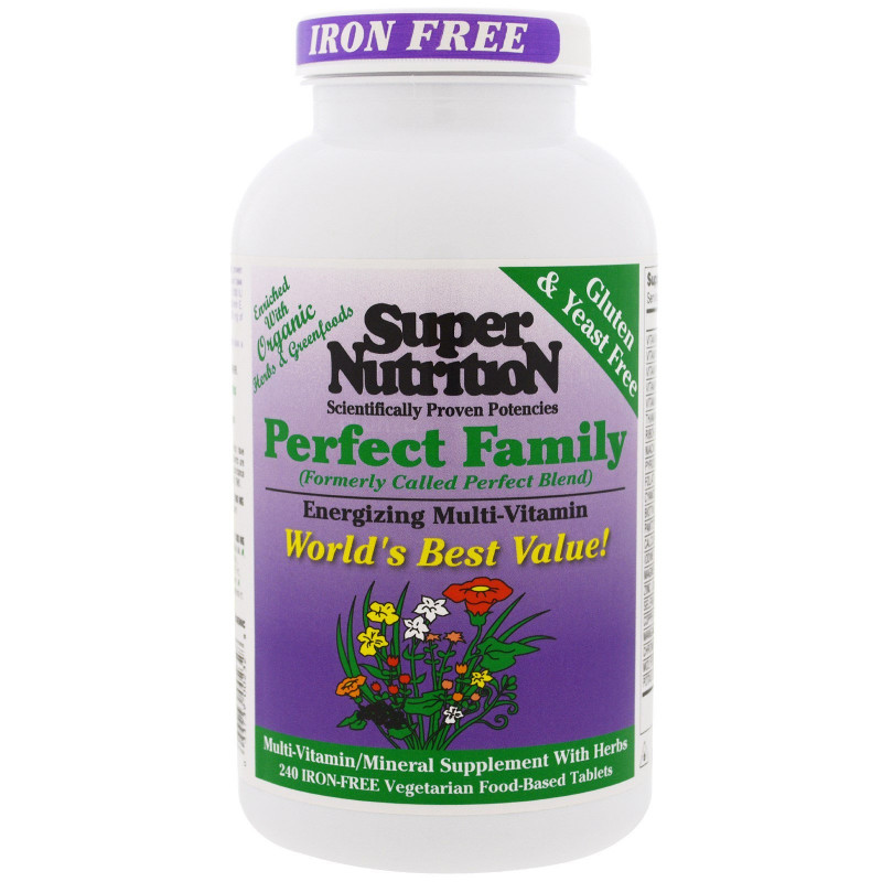 Super Nutrition Perfect Family без железа 240ct