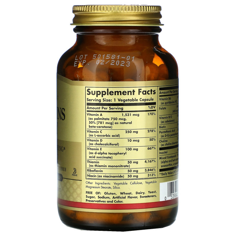 Solgar, Vitamins Only, 90 растительных капсул