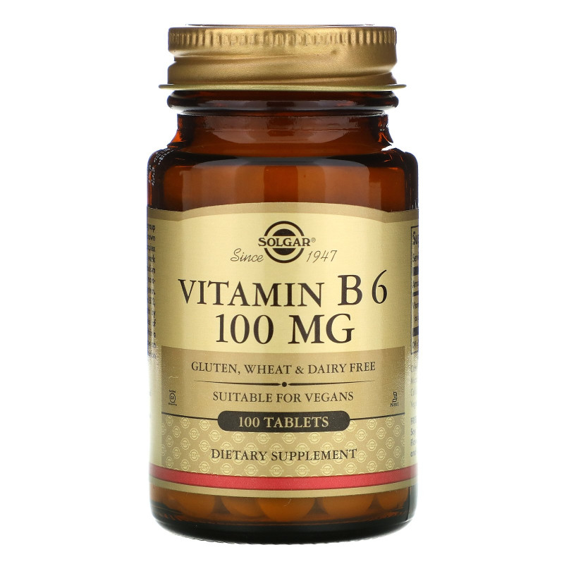 Solgar, Vitamin B6, 100mg, 100 Tablets