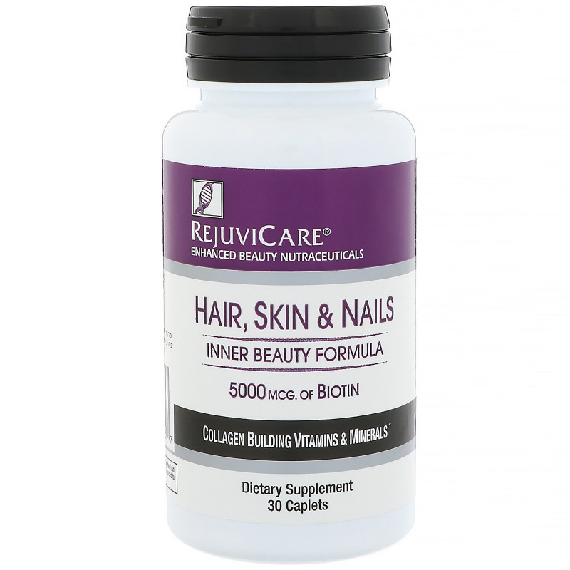 Rejuvicare, Hair, Skin & Nails, Inner Beauty Formula, 5000 mcg of Biotin, 30 Caples