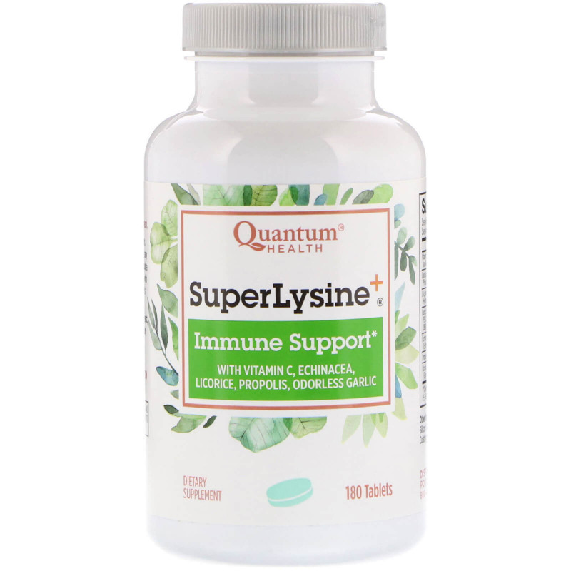 Quantum Health, Super Lysine+, Помощь иммунитету, 180 таблеток
