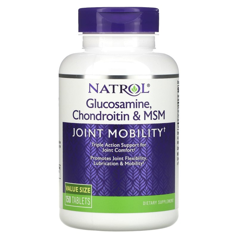 Natrol, Глюкозамин, хондроитин и МСМ, 150 таблеток