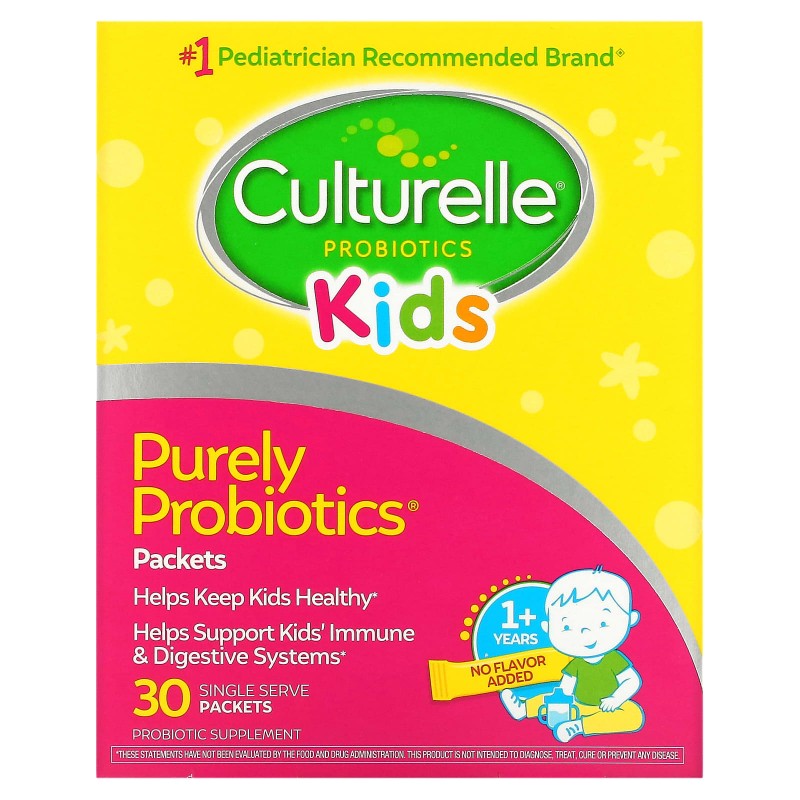 Culturelle, Для детей, ежедневный пробиотик, без ароматизаторов, 30 отдельных порционных пакетиков
