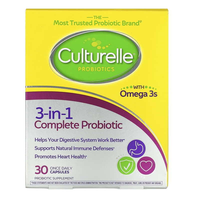 Culturelle, Probiotics, Pro-Well, 3-in-1 Complete, 30 Once Daily Capsules