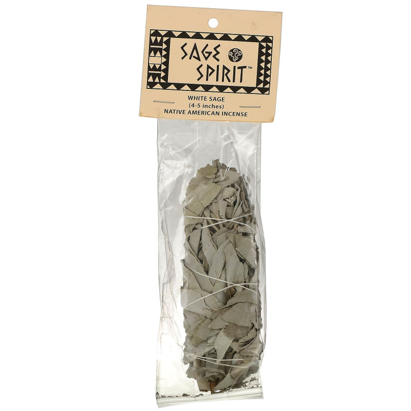 Sage Spirit, Благовония коренных американцев, терескен шерстистый, маленький (4-5 дюймов), 1 палочка для окуривания