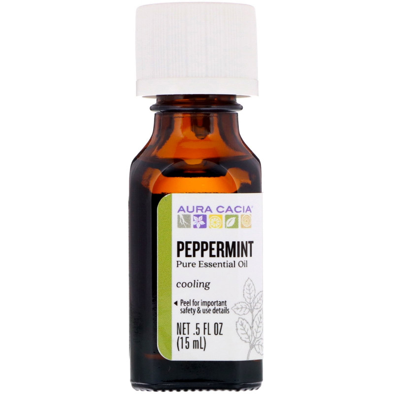 Aura Cacia, Pure Essential Oil, Peppermint, .5 fl oz (15 ml)