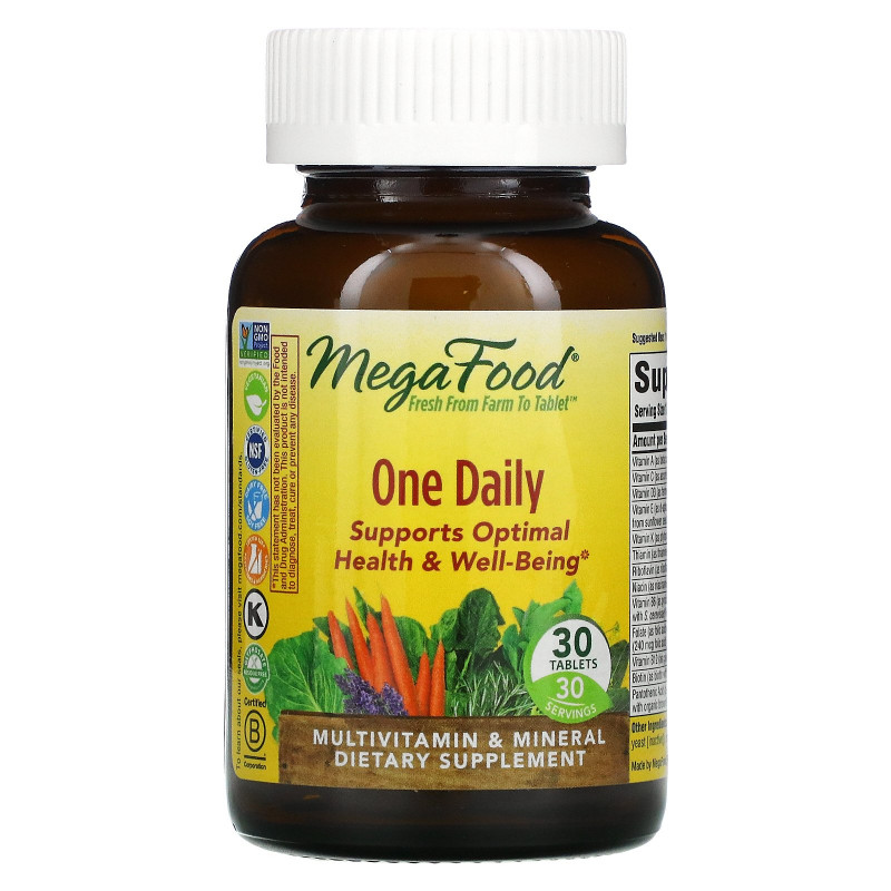 MegaFood, Мультивитамин "Раз в день", 30 таблеток