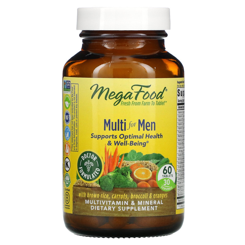 MegaFood, Мультивитамин для мужчин, 60 таблеток