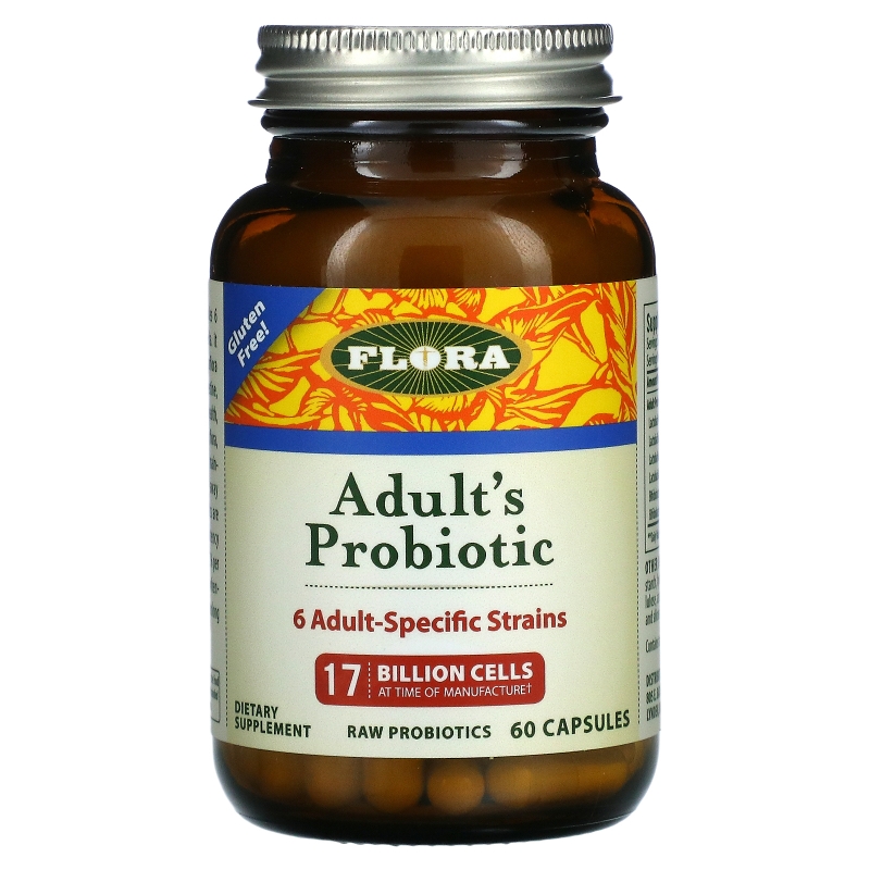 Flora, Udo's Choice, пробиотик для взрослых, 60 капсул