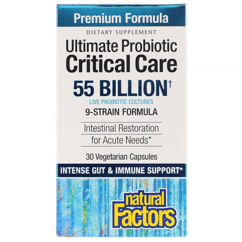Natural Factors, Ultimate Probiotic Critical Care, 55 Billion CFU, 30 Vegetarian Capsules