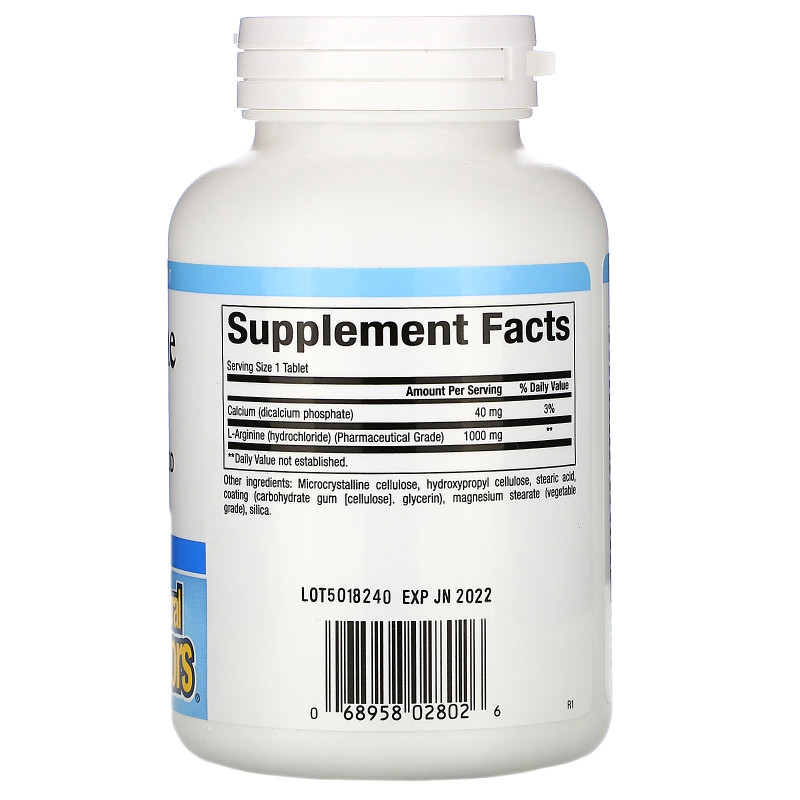 Natural Factors, L-Arginine, 1,000 mg, 90 Tablets