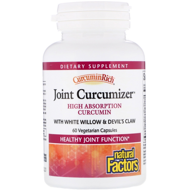 Natural Factors, CurcuminRich, средство для суставов на основе куркумина, 60 вегетарианских капсул
