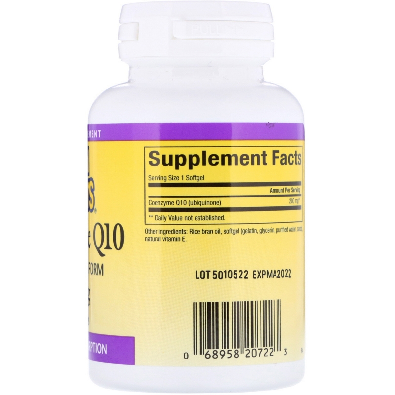Natural Factors, Кофермент Q10, 200 мг, 60 мягких желатиновых капсул