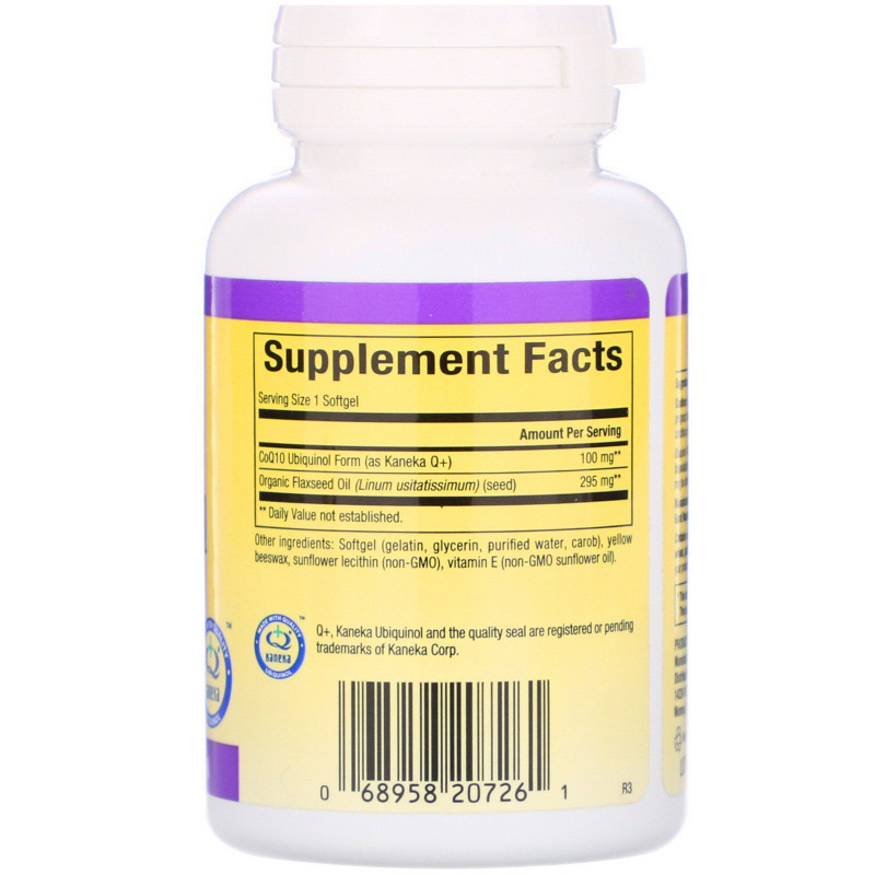 Natural Factors, Убихинол, QH-активный кофермент Q10, 100 мг, 60 мягких таблеток