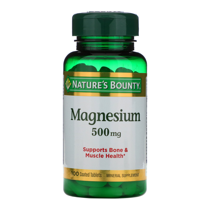Nature's Bounty, Магний, высокая эффективность, 500 мг, 100 таблеток