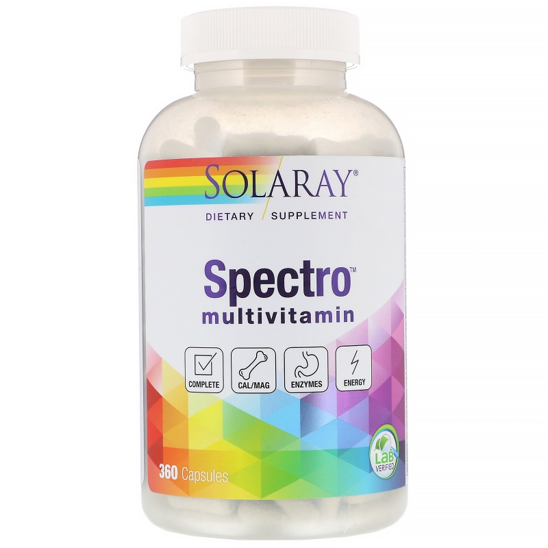 Solaray, Spectro, мультивитамин, оригинальная формула, 360 капсул