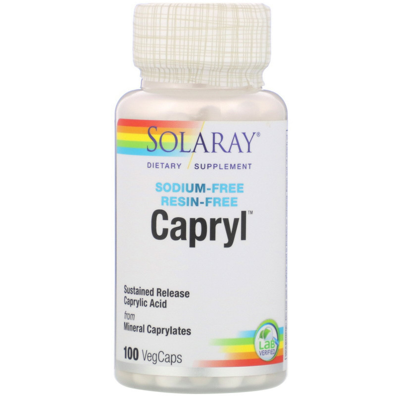 Solaray, Каприл, замедленно высвобождение,100 капсул в растительной оболочке