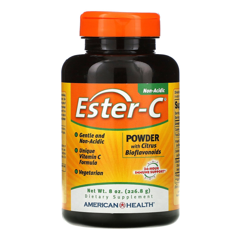 American Health, Ester-C, порошок с цитрусовыми биофлавоноидами, 8 жидких унций (226.8 г)