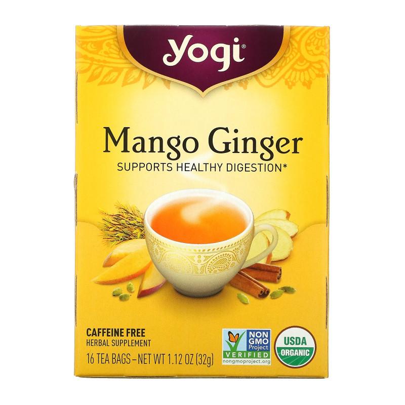 Yogi Tea, Манго Имбирь, без кофеина, 16 пакетиков, 32 г (1.12 oz)