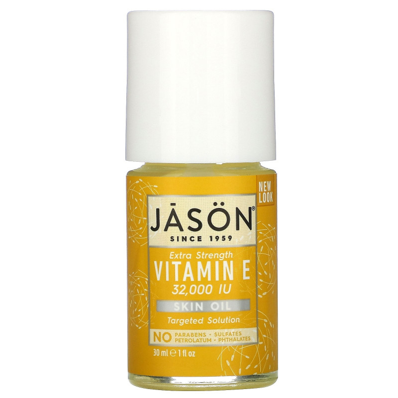 Jason Natural, Масло для кожи с витамином Е с повышенной силой действия, 32000 МЕ, 1 жидкая унция (30 мл)