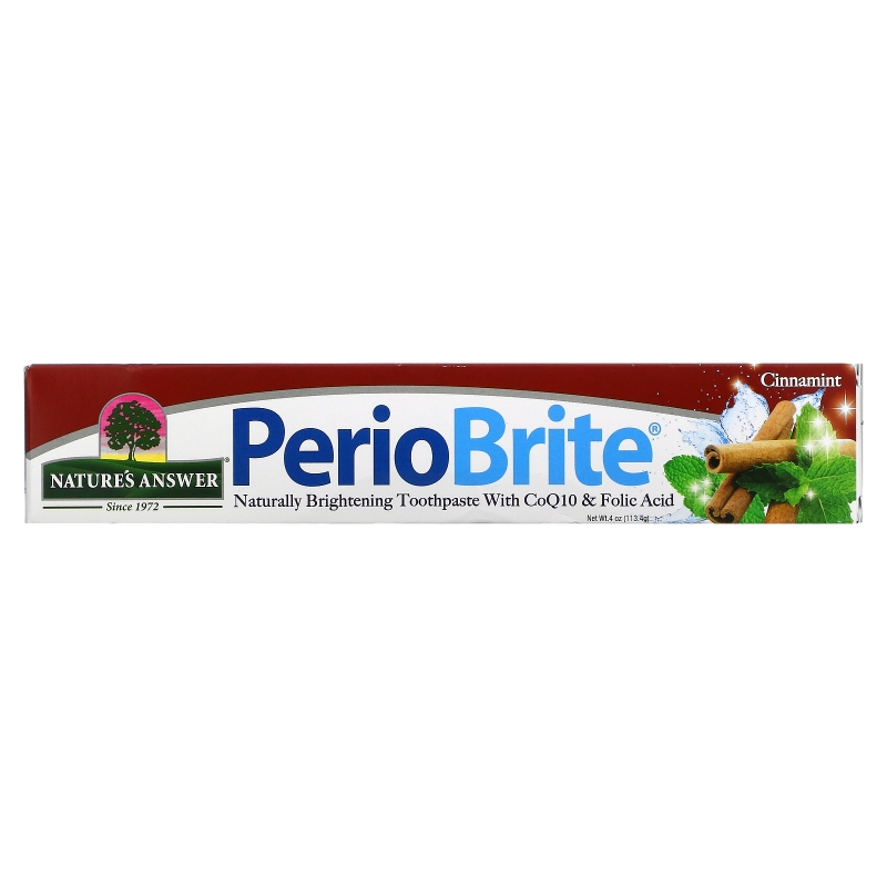 Nature's Answer, PerioBrite, натуральная отбеливающая зубная паста, Cinnamint, 113.4 г