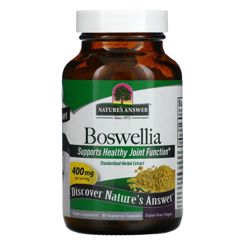 Nature's Answer, Босвеллия (Boswellia), 400 мг, 90 вегетарианских капсул