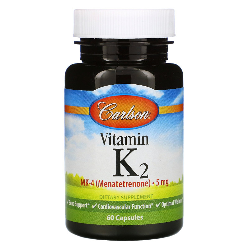Carlson Labs, Витамин К2, 5 мг, 60 капсул