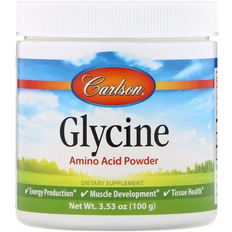 Carlson Labs, Глицин, аминокислоты в форме порошка 3,53 унции (100 г)