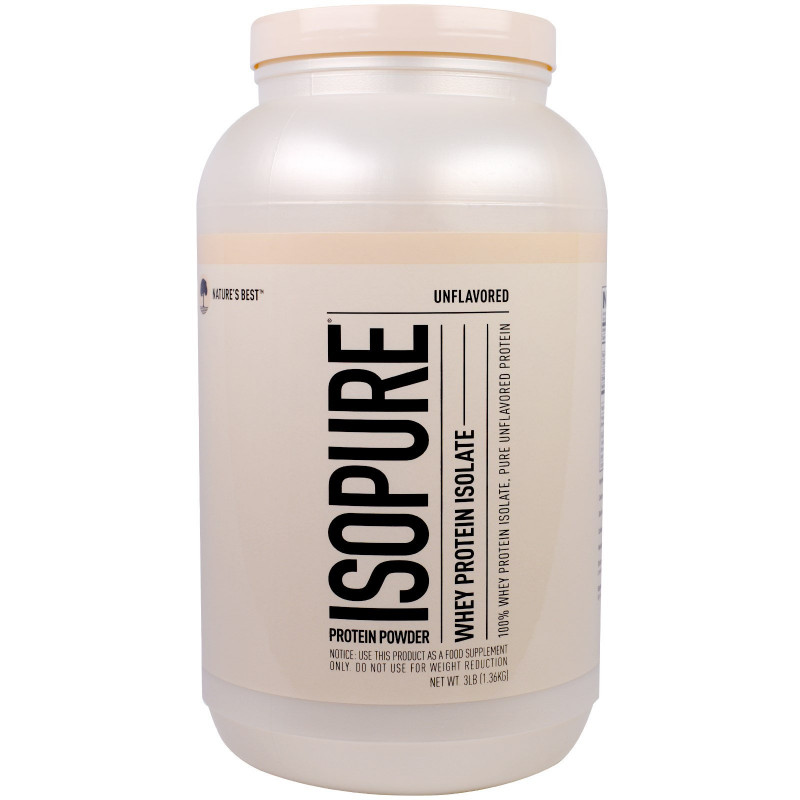 Nature's Best, IsoPure, изолят сывороточного белка, без вкусовых добавок, 3 фунта (1.36 г)
