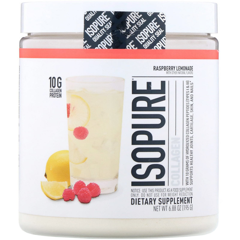 Nature's Best, IsoPure, Collagen, Raspberry Lemonade,  6.88 oz (195 g)