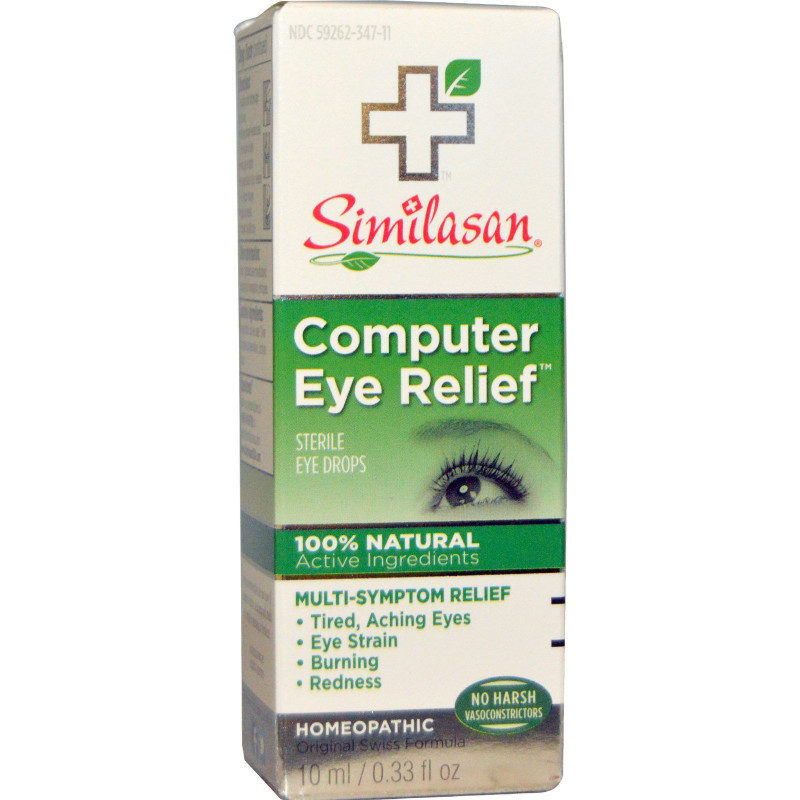 Similasan, Профилактика зрения при работе с компьютером, Стерильные капли для глаз, 0,33 жидких унции (10 мл)