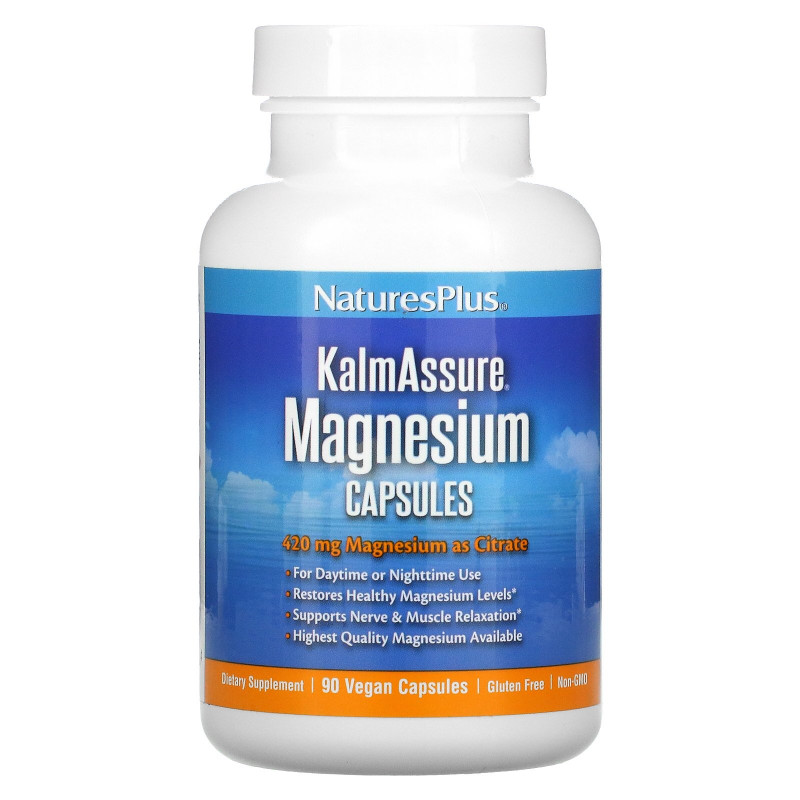 Nature's Plus, Kalmassure, магний, 400 мг, 90 веганских капсул